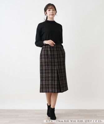 ボックスプリーツスカート | Leilian plus house (Women/大きい