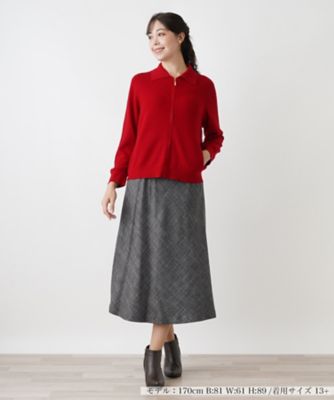 Leilian PLUS HOUSE / レリアンプラスハウス 【店舗人気】ニットジップブルゾン 店舗人気】ニットジップブルゾン | Leilian plus house (Women