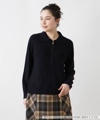 ＜Leilian plus house (Women/大きいサイズ)＞【店舗人気】ニットジップブルゾン