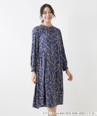 ＜Leilian plus house (Women/大きいサイズ)＞アンティーク調プリントワンピース