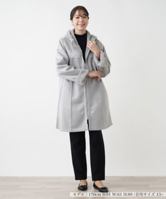 店舗人気】フーデッドコート【Leilian WHITE LABEL