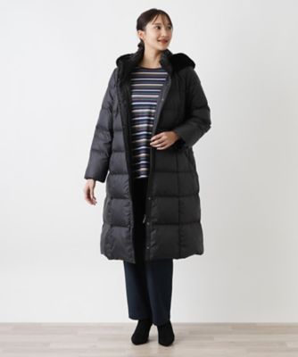 店舗人気】ロング丈ダウンコート【Leilian WHITE