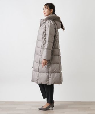 店舗人気】ロング丈ダウンコート【Leilian WHITE