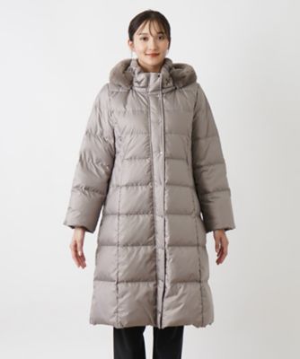 店舗人気】ロング丈ダウンコート【Leilian WHITE