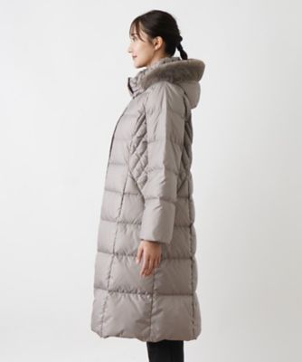 店舗人気】ロング丈ダウンコート【Leilian WHITE