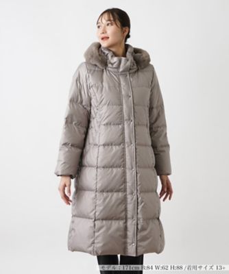 店舗人気】ロング丈ダウンコート【Leilian WHITE