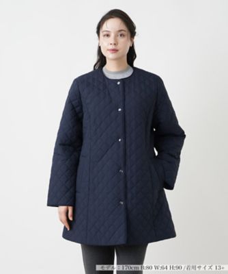 ＜Leilian plus house (Women/大きいサイズ)＞キルティングノーカラーコート【Ｌｅｉｌｉａｎ　ＷＨＩＴＥ　ＬＡＢＥＬ】