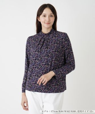 ＜Leilian plus house (Women/大きいサイズ)＞ペイズリー柄ハイネックカットソー