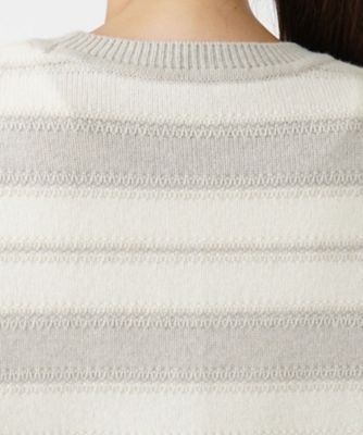 ボーダークルーネックニット【ＲＯＣＨＡＳ　Ｐｒｅｍｉｅｒｅ】