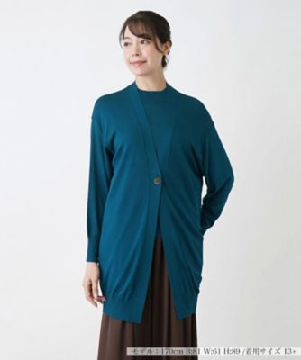 ＜Leilian plus house (Women/大きいサイズ)＞ロングカ　ディガン