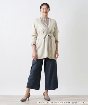 ロング丈ニットカーディガン | Leilian plus house (Women