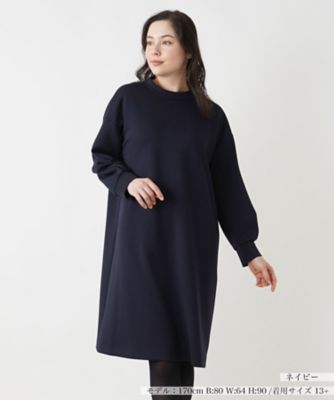 ＜Leilian plus house (Women/大きいサイズ)＞【店舗人気】ボトルネックワンピース【プラス企画】