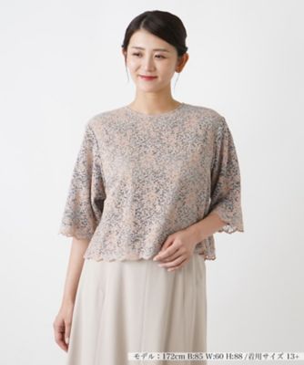 ＜Leilian plus house (Women/大きいサイズ)＞フラワーレースブラウス
