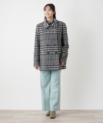 チェック柄ダブルハーフコート【CINZIA ROCCA】 | Leilian