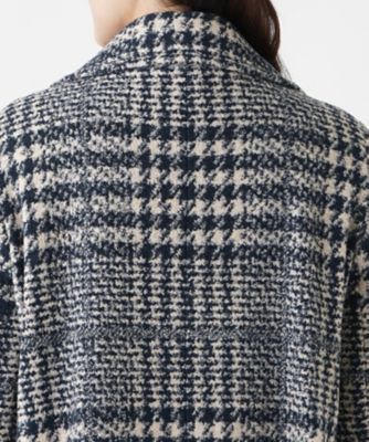 極美品✨ロペ　スーパー140 ダブルコート　チェック柄　衿2WAY ゆったり36 極美品✨ロペ スーパー140 ダブルコート チェック柄 衿2WAY ゆったり36