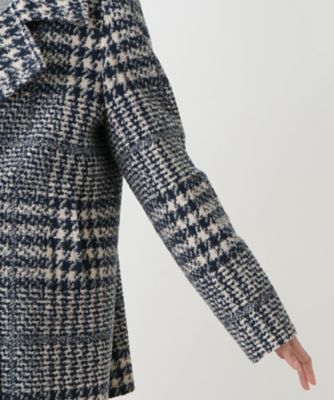 チェック柄ダブルハーフコート【CINZIA ROCCA】 | Leilian