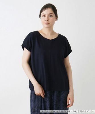 ＜Leilian plus house (Women/大きいサイズ)＞半袖カットソー【Ｌｅｉｌｉａｎ　ＷＨＩＴＥ　ＬＡＢＥＬ】