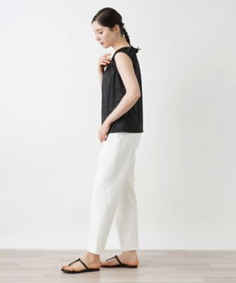 シャイニーノースリーブカットソー【Ｌｅｉｌｉａｎ　ＷＨＩＴＥ　ＬＡＢＥＬ】