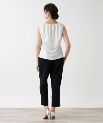 シャイニーノースリーブカットソー【Ｌｅｉｌｉａｎ　ＷＨＩＴＥ　ＬＡＢＥＬ】