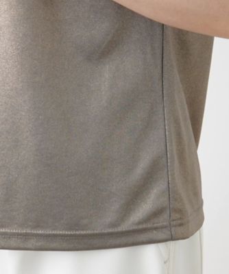 シャイニーノースリーブカットソー【Ｌｅｉｌｉａｎ　ＷＨＩＴＥ　ＬＡＢＥＬ】