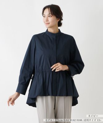 ＜Leilian plus house (Women/大きいサイズ)＞バンドカラーブラウス