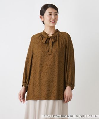 ＜Leilian plus house (Women/大きいサイズ)＞ボウタイブラウス【プラス企画】