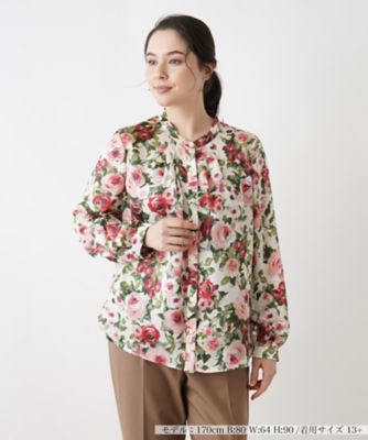 ＜Leilian plus house (Women/大きいサイズ)＞【ＲＯＣＨＡＳ　Ｐｒｅｍｉｅｒｅ】ブラウス