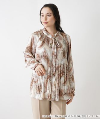 ＜Leilian plus house (Women/大きいサイズ)＞【ＲＯＣＨＡＳ　Ｐｒｅｍｉｅｒｅ】ブラウス