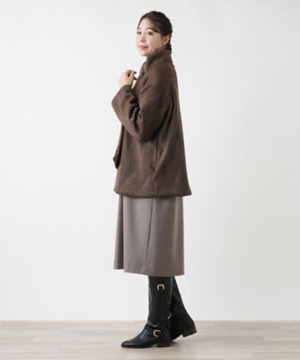 スタンドカラーラップジャケット | Leilian plus house (Women