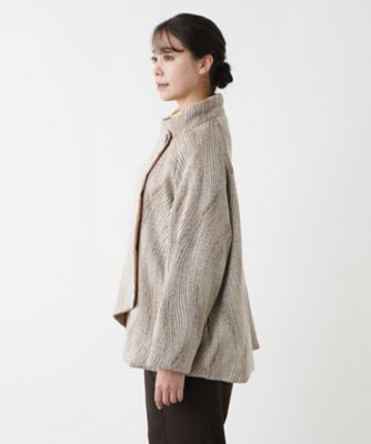 スタンドカラーラップジャケット | Leilian plus house (Women