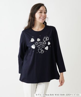 ＜Leilian plus house (Women/大きいサイズ)＞フロントモチーフカットソー
