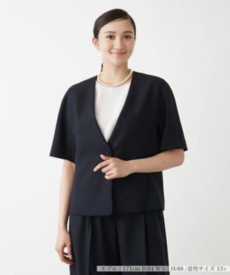 Leilian plus house (Women/大きいサイズ)/レリアン　プラスハウス 【セットアップ対応商品】半袖ジャケット【ETERNAL】