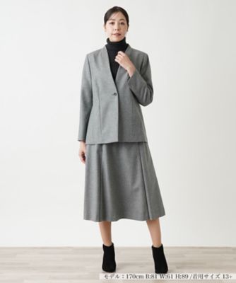 ノーカラージャケット【プラス企画】 | Leilian plus house (Women