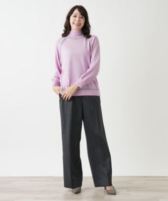 配色トリムハイネックニット【ＴＨＥ　ＮＥＷ】【Ｌｅｉｌｉａｎ　ＷＨＩＴＥ　ＬＡＢＥＬ】
