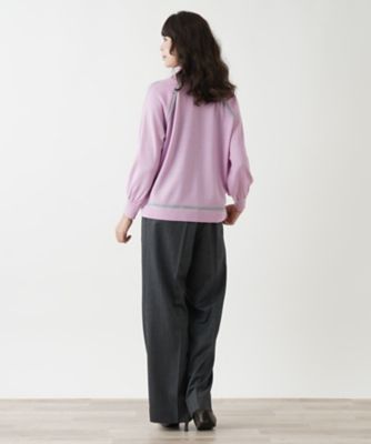 配色トリムハイネックニット【ＴＨＥ　ＮＥＷ】【Ｌｅｉｌｉａｎ　ＷＨＩＴＥ　ＬＡＢＥＬ】