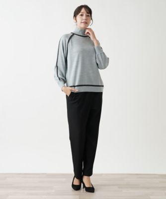 配色トリムハイネックニット【ＴＨＥ　ＮＥＷ】【Ｌｅｉｌｉａｎ　ＷＨＩＴＥ　ＬＡＢＥＬ】