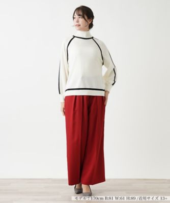 配色トリムハイネックニット【ＴＨＥ　ＮＥＷ】【Ｌｅｉｌｉａｎ　ＷＨＩＴＥ　ＬＡＢＥＬ】