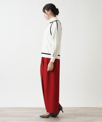 配色トリムハイネックニット【ＴＨＥ　ＮＥＷ】【Ｌｅｉｌｉａｎ　ＷＨＩＴＥ　ＬＡＢＥＬ】