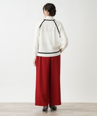 配色トリムハイネックニット【ＴＨＥ　ＮＥＷ】【Ｌｅｉｌｉａｎ　ＷＨＩＴＥ　ＬＡＢＥＬ】