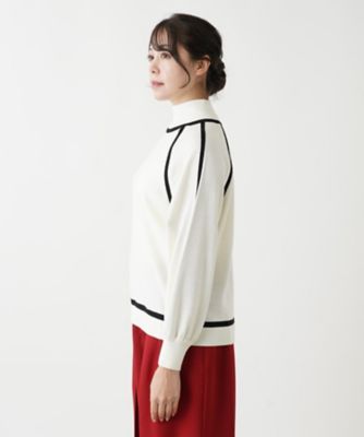 配色トリムハイネックニット【ＴＨＥ　ＮＥＷ】【Ｌｅｉｌｉａｎ　ＷＨＩＴＥ　ＬＡＢＥＬ】