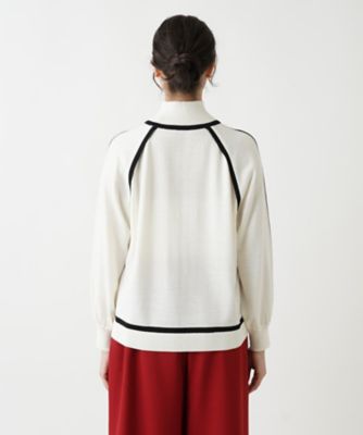 配色トリムハイネックニット【ＴＨＥ　ＮＥＷ】【Ｌｅｉｌｉａｎ　ＷＨＩＴＥ　ＬＡＢＥＬ】