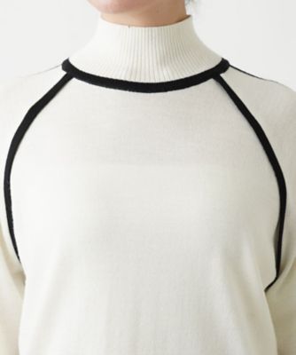 配色トリムハイネックニット【ＴＨＥ　ＮＥＷ】【Ｌｅｉｌｉａｎ　ＷＨＩＴＥ　ＬＡＢＥＬ】