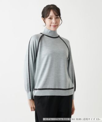 配色トリムハイネックニット【ＴＨＥ　ＮＥＷ】【Ｌｅｉｌｉａｎ　ＷＨＩＴＥ　ＬＡＢＥＬ】