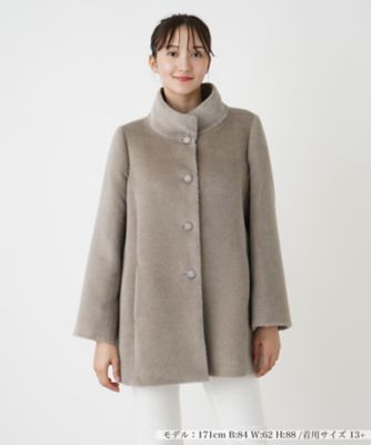 ＜Leilian plus house (Women/大きいサイズ)＞スタンドカラーシャギーコート