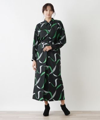 リボン柄ロングスカート