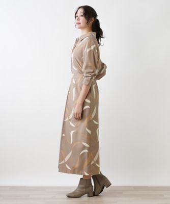 リボン柄ロングスカート