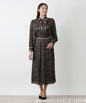今年の新作から定番まで！ セットアップ対応商品】レオパード柄フレアスカート | Leilian シャツ+ブラウス(半袖+袖なし)
