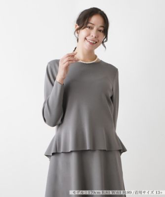 【利益還元祭】開催中！今年最後の大セール クルーネックニットトップス | Leilian plus house (Women トップス