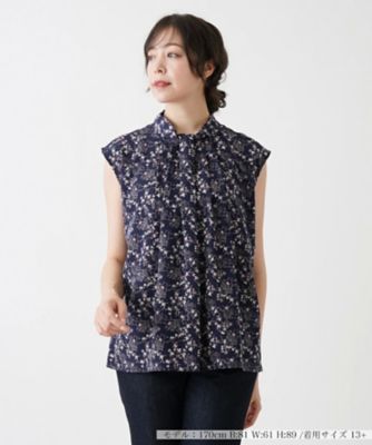 ＜Leilian plus house (Women/大きいサイズ)＞フラワープリントノースリーブブラウス【ＮＥＭＩＫＡ】
