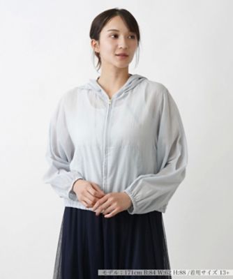 ＜Leilian plus house (Women/大きいサイズ)＞フーディーシアーブルゾン【ＮＥＭＩＫＡ】